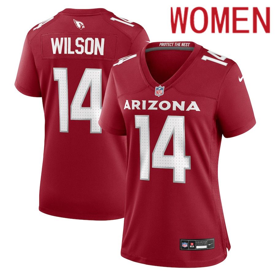 Women Arizona Cardinals #14 Michael Wilson Nike Cardinal Team Game NFL Jersey->women nfl jersey->Women Jersey